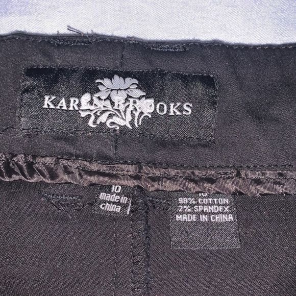 Karen Brooks Women Black Bermuda Shorts, Size 10 - Picture 3 of 4